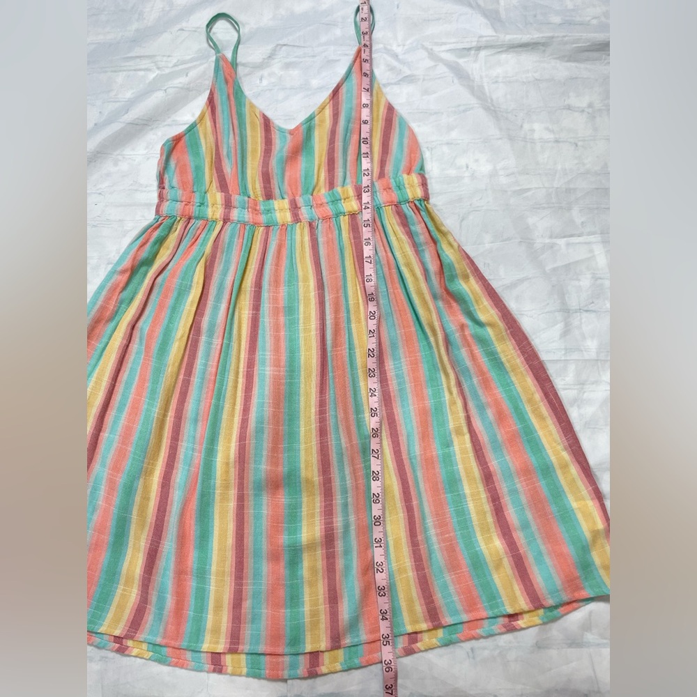 O’Neill Kenzie Striped Summer Sun Dress Women’s Size M Coastal Beach Surfer Girl - Picture 11 of 16
